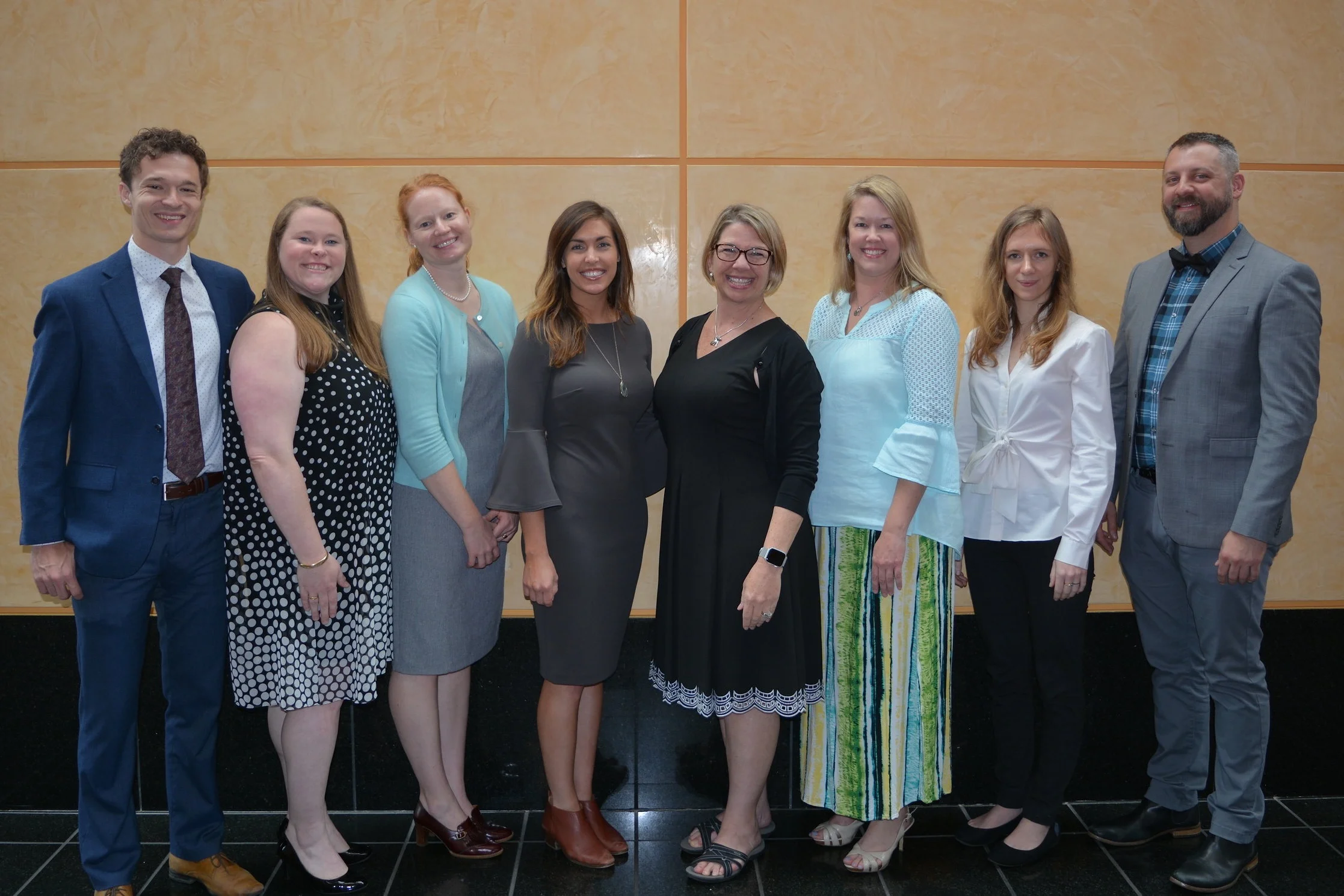 L to R : Cade Kistler, Justine Herlihy, Rebecca Domangue, Laura Stone, Casi (kc) Callaway, Ilka Porter, Astoria Jellett, Chad Chappell