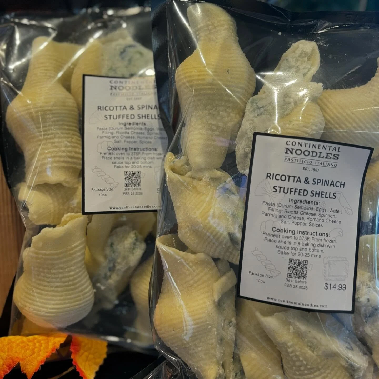 🦃✨ Stuffed Shells with Ricotta &amp; Spinach 10 for $15.

If you&rsquo;re looking to add something a little different to your Thanksgiving spread this year, stuffed shells with ricotta and spinach are a beautiful choice. 🧀🍃

These cheesy, creamy p