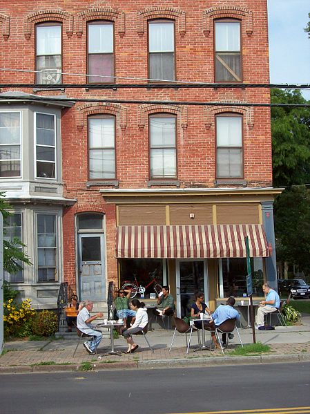 Image Courtesy of Ithaca Friends of Jane Jacobs. Photo Credit: Diesel-50 at en.wikipedia, http://en.wikipedia.org/wiki/File:Gimmecoffee.JPG