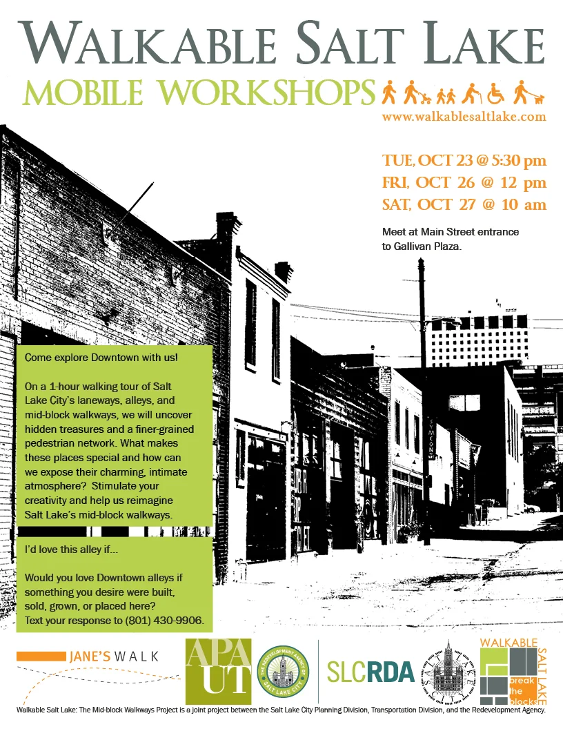 Walkable Salt Lake City Mobile Workshops