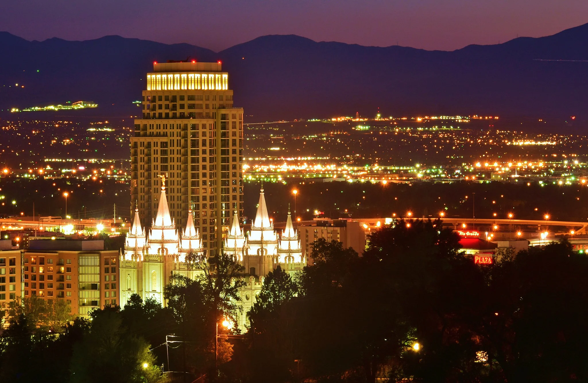 Salt Lake City: Lights at Night