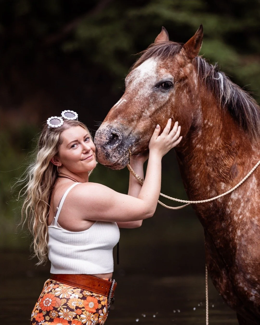 Peace, love, and a groovy horse named Punk. It&rsquo;s Retro Day baby ✌️🧡🐎