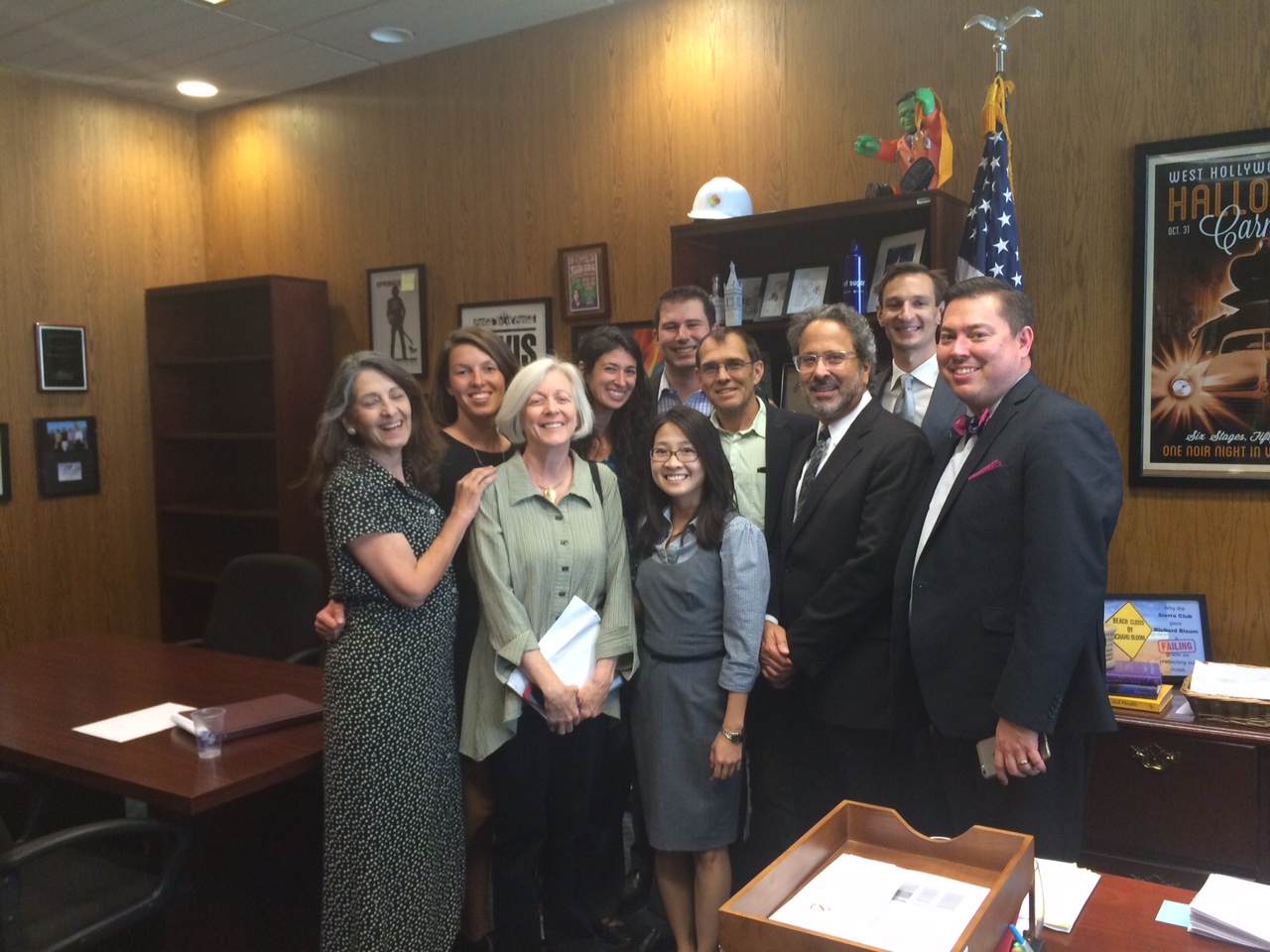 Californians Against Waste and other AB 888 supporters with Asm. Richard Bloom