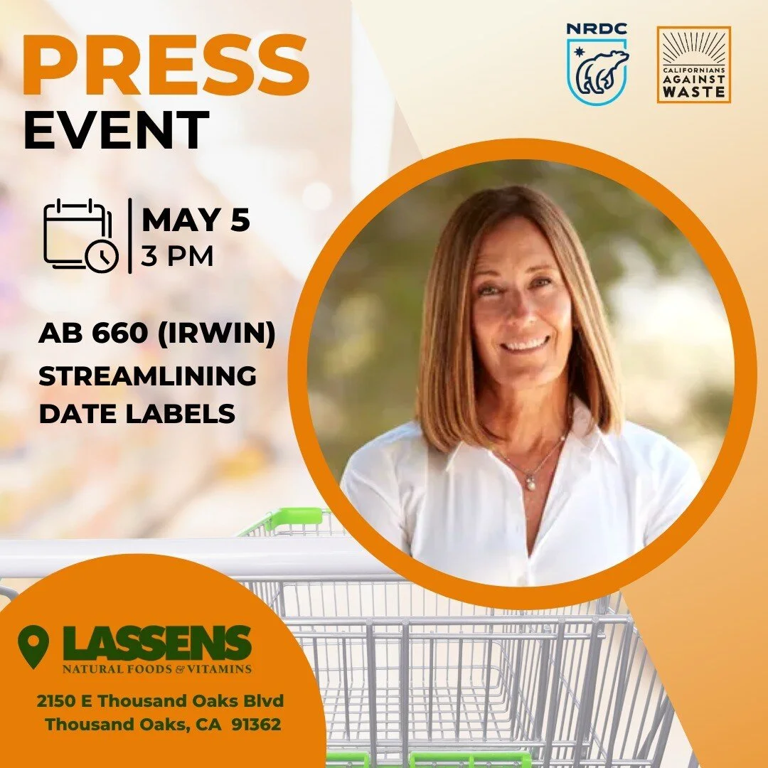 📣 Stay tuned for exciting news! Later today, a press conference will be held to discuss AB 660, @asm_irwin which aims to eliminate consumer confusion over expiration dates. Say goodbye 👋 to expiration date confusion! #AB660 #PressConference #Expira