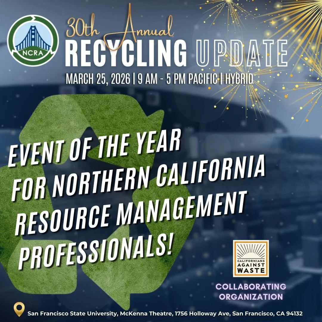 Looking forward to attending the 30th Annual Recycling Update with the Northern California Recycling Association! Every year this event brings together leaders in the field sharing the latest happenings and innovations in the industry. We invite you 