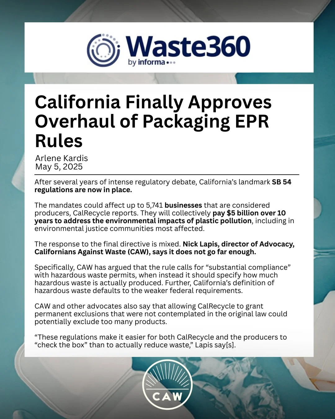California approved final SB 54 regulations, but concerns remain. Read more: https://tr.ee/KCHl3Fakw0