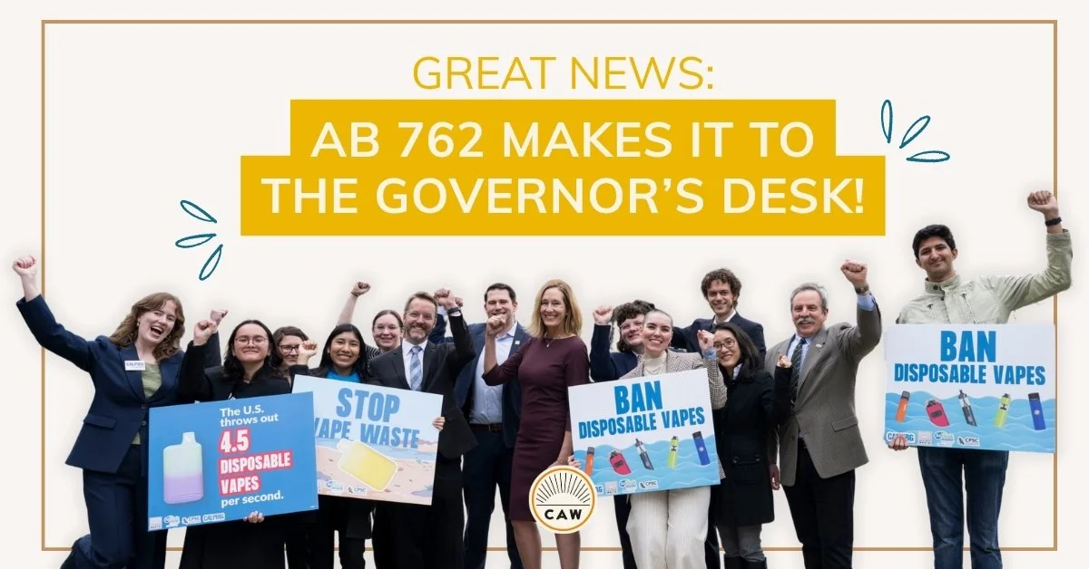 AB 762 by @asm_irwin just passed its concurrence vote and is on its way to the Governor's Desk! 

Join us @calpsc @rethinkwasteorg and @cal.pirg to urge the @cagovernor to sign AB 762!