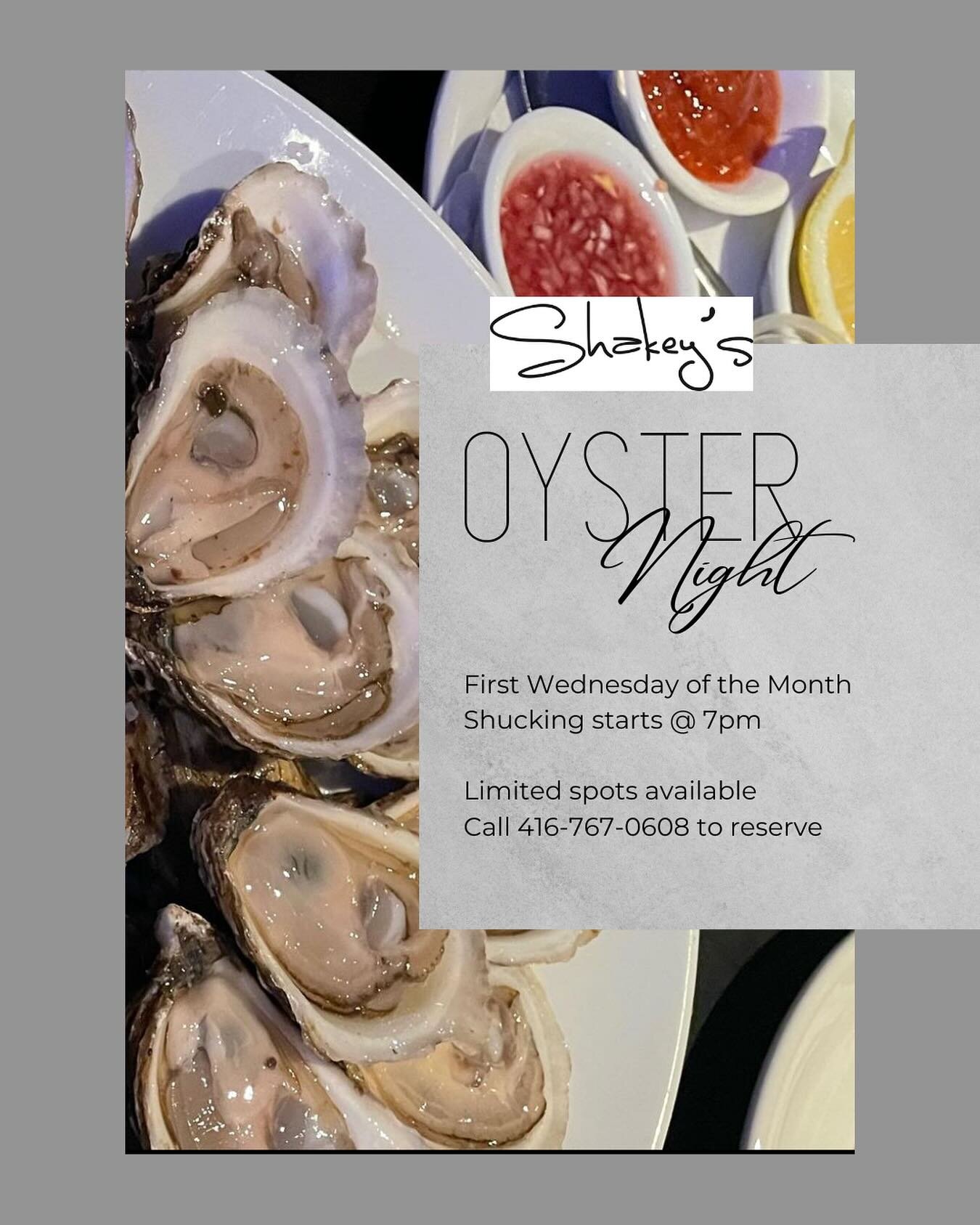 🦪 Oyster Night 🦪

Join us on the first Wednesday of every month for ever popular our Oyster Night 🦪

Our next one is in a couple days on April 2nd and we have a couple spots left!

These oyster nights book up fast, so we recommend booking ahead of