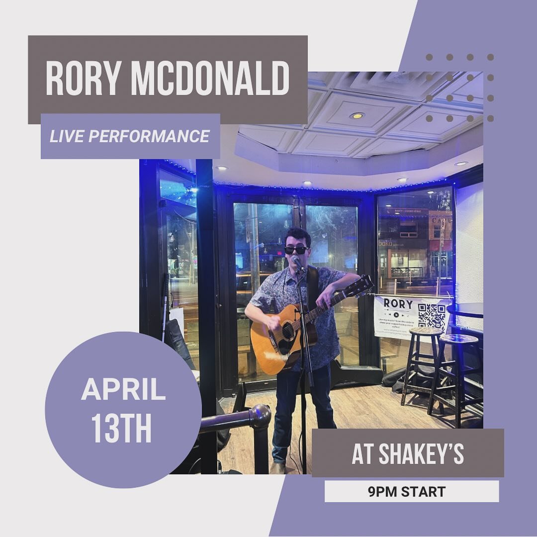 🎶 Live Music 🎶

Join us this Saturday, April 13th at 9pm for live music with @rorymcdonald1 

Sit back with a $10 @amsterdambeer mini pitcher and enjoy Rory singing all your favourite acoustic covers 🍺

Call 416-767-0608 to reserve your table 📞