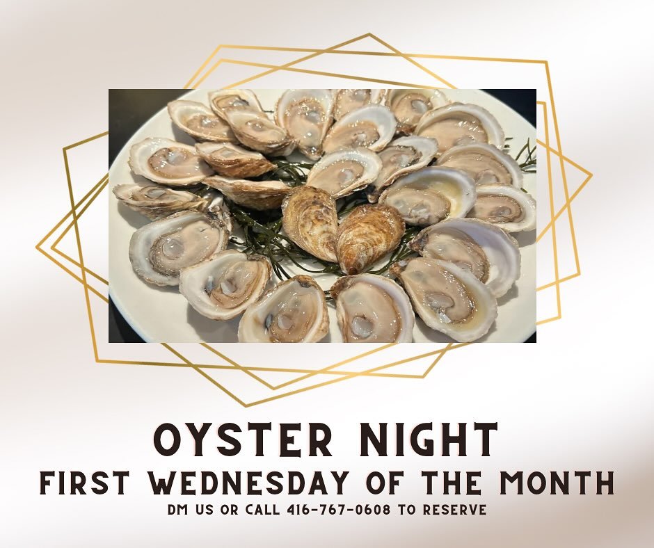 🦪 Oyster Night 🦪

Join us on the first Wednesday of every month for Oyster Night. Our next one is on July 3rd, shucking starts at 7pm. Enjoy oysters from @rodneysoysterhouse for 6/$12 or 12/$20 🦪

Reservations are required, DM us or call 416-767-0