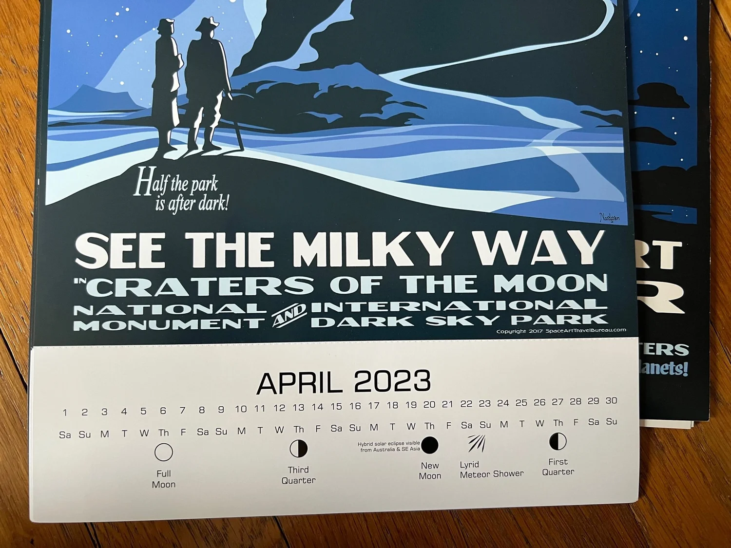 2023 Half the park is after dark calendar — Space Art Travel Bureau