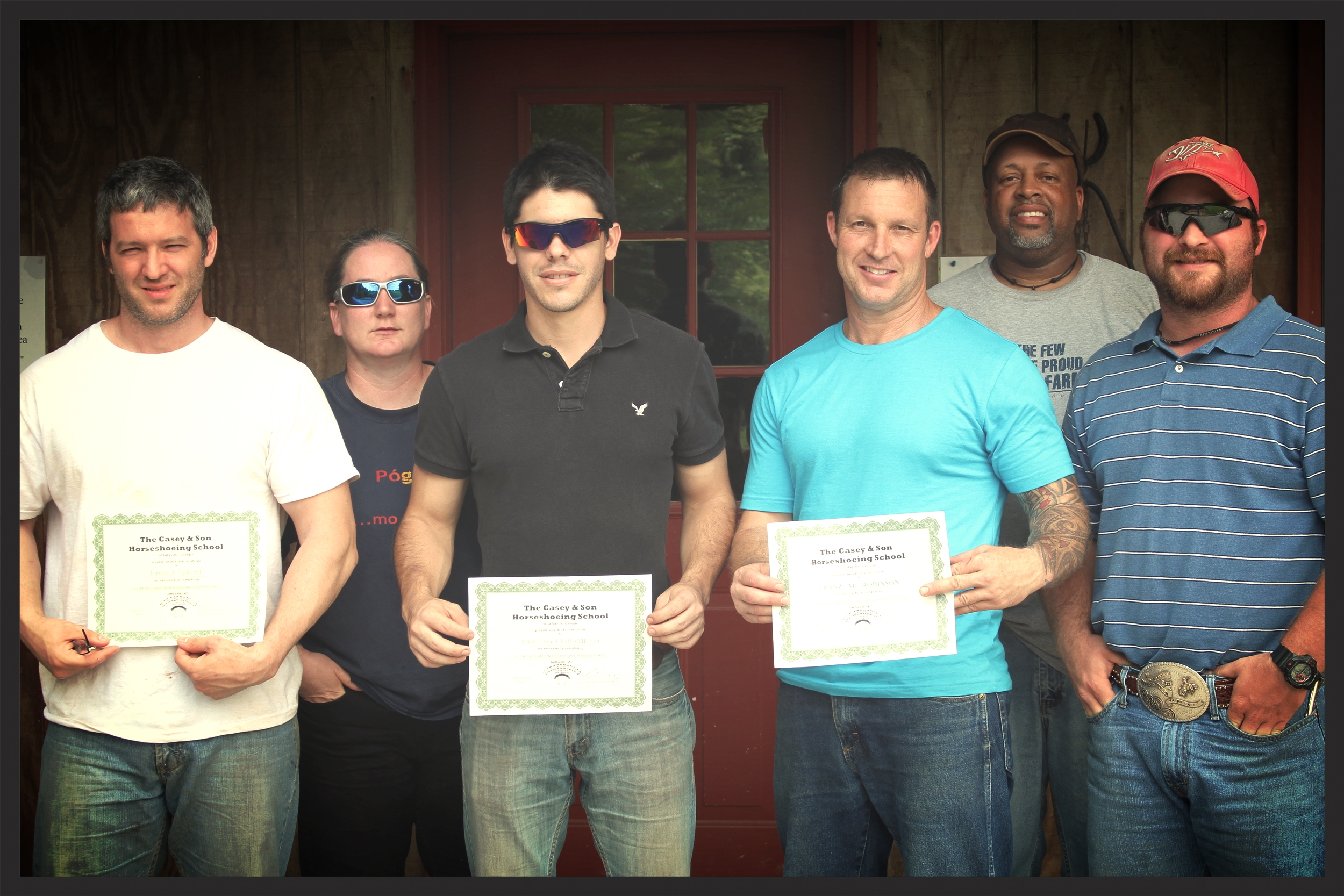 Left to Right: Josh LaRose, Christian White, Santiago Jaramillo, Franz Robinson, Mr. Wilson & Link