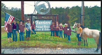 Students from the Sequatchie Valley Prep Academy, visiting Georgia Horseshoeing School.