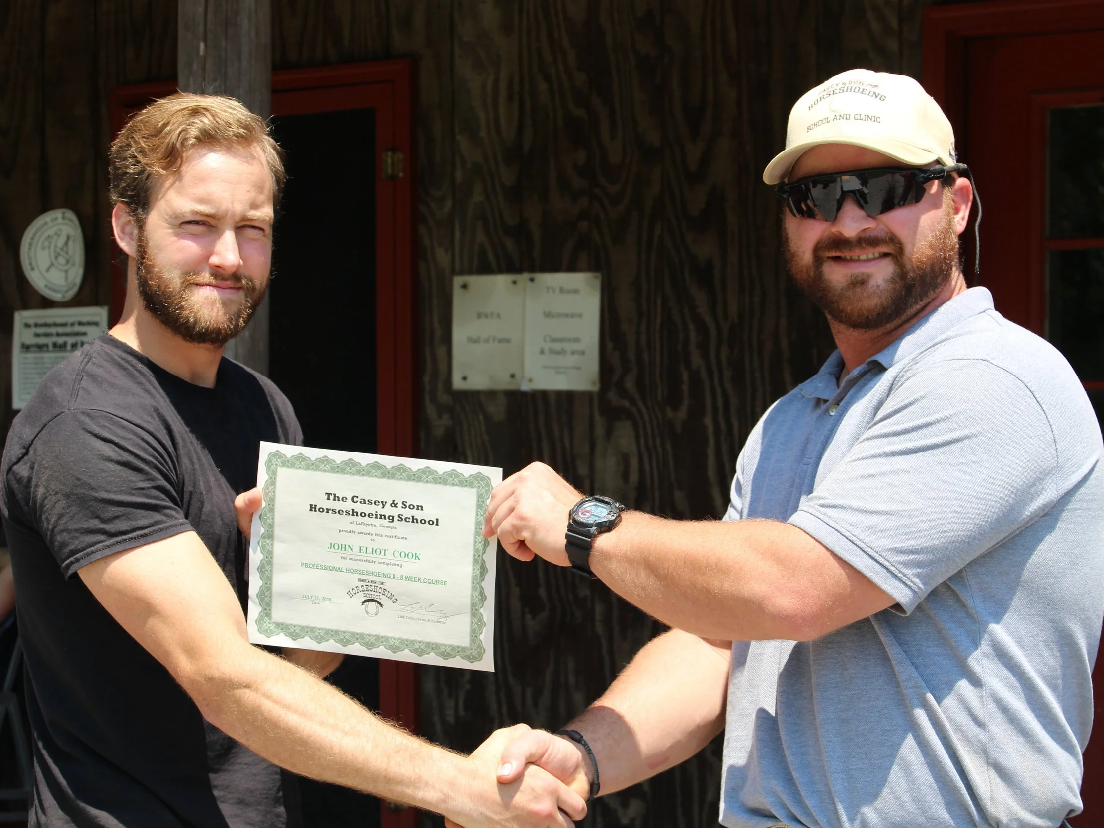 The Cook Brothers Farrier Service Of Michigan- John Cook Casey Horseshoeing School Graduate 7/27/19