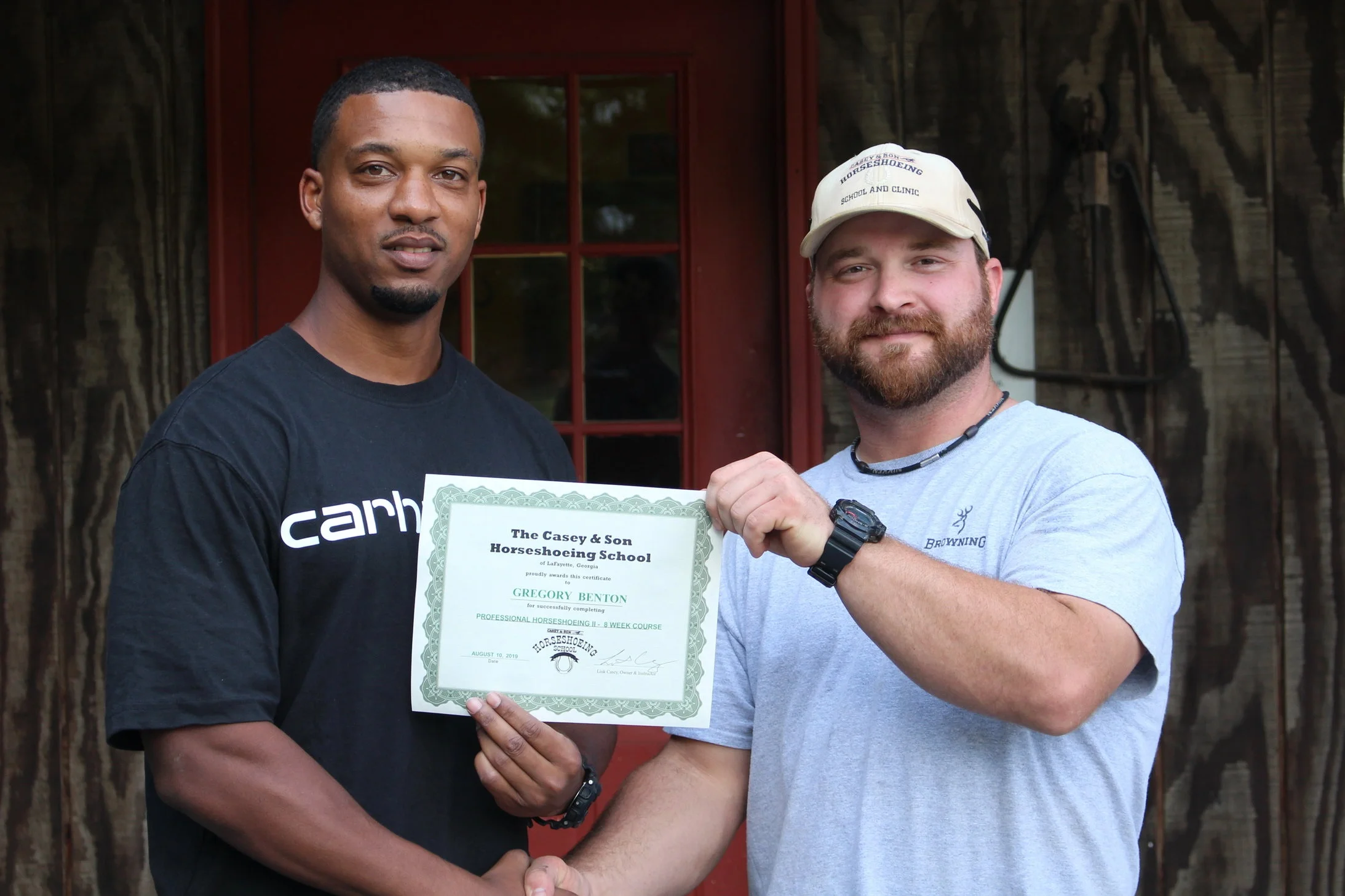 Congratulations To Another Casey &amp; Son Horseshoeing II Graduate!