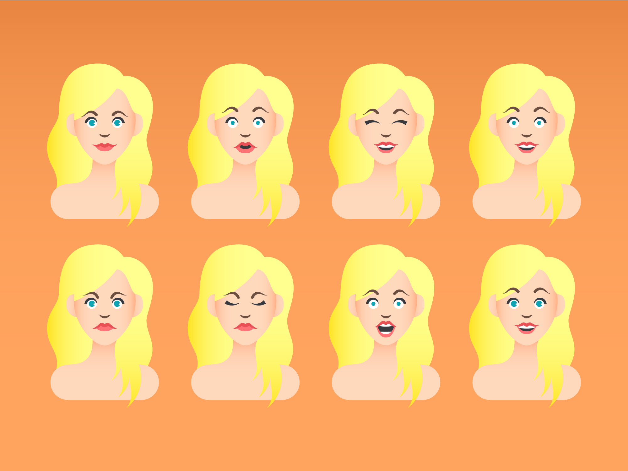 Main Character Facial Expressions