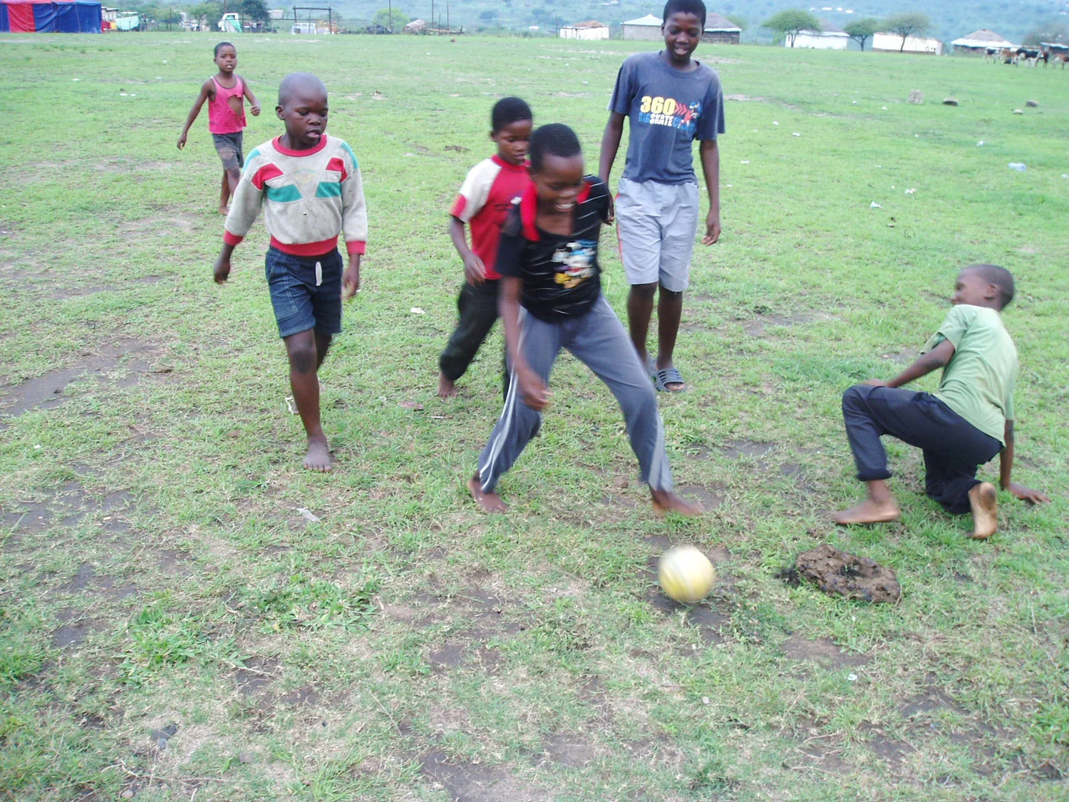 Photo: Playing football in 2006 taken by David Geldart when he first visited Nkandla
