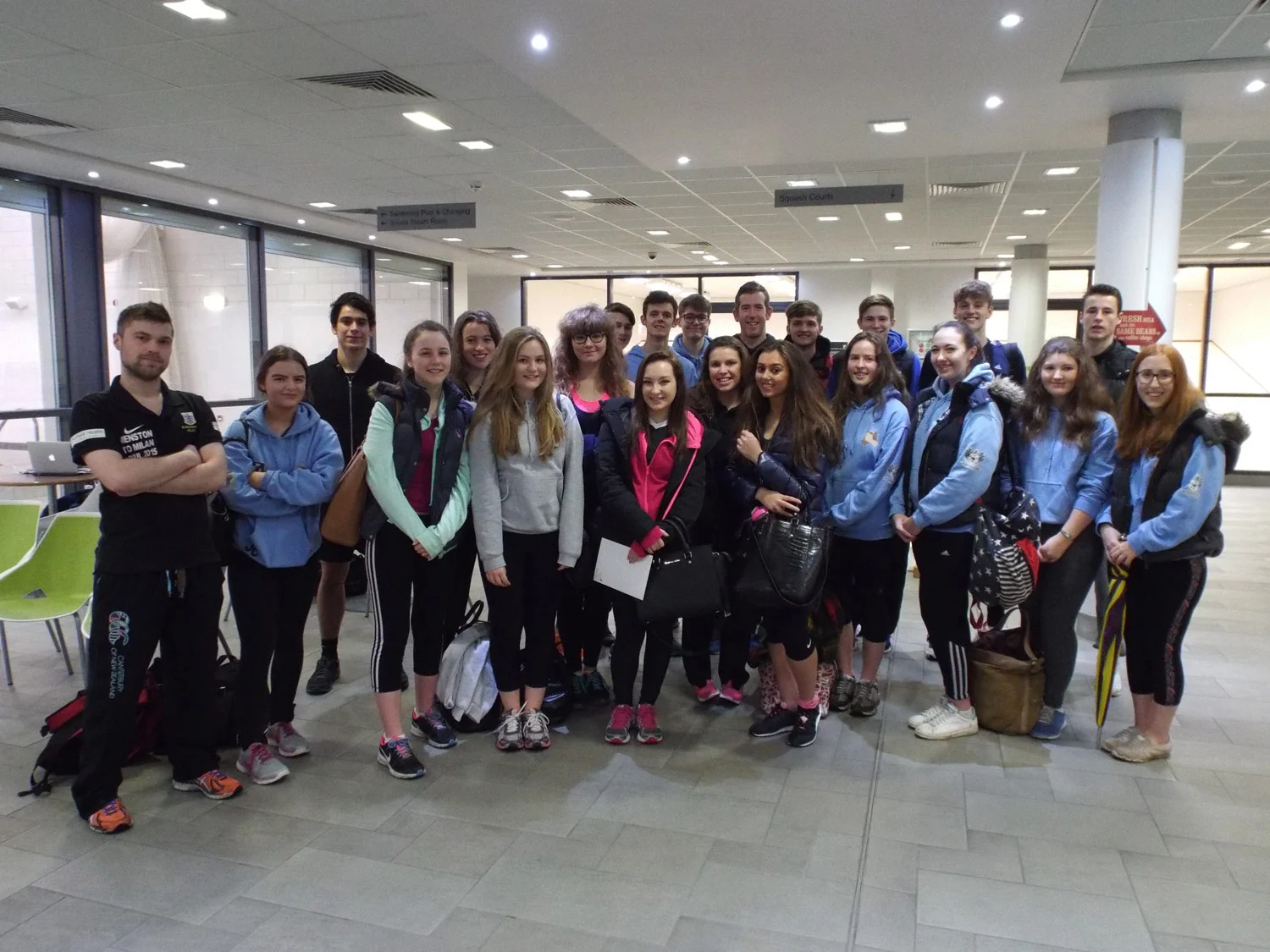 Photo: Mr Wilkes with pupils from both the 2015 and 2016 Visits to South Africa