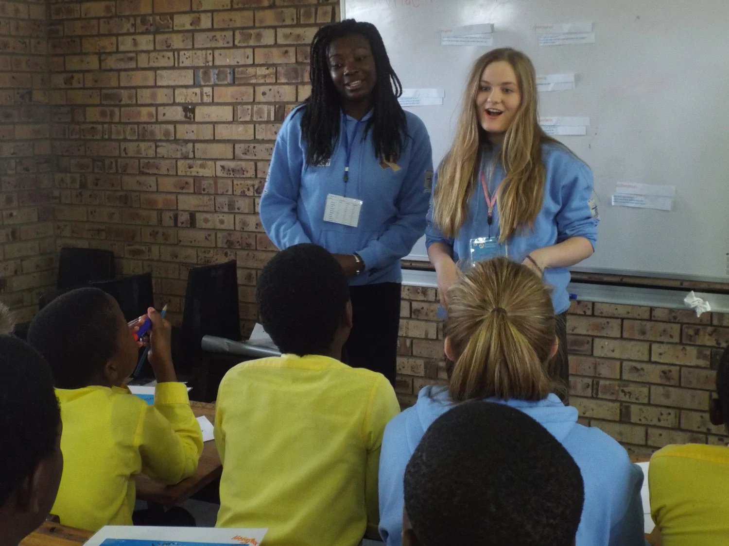 Photo: Jayda and teaching poetry at Mnyakanya