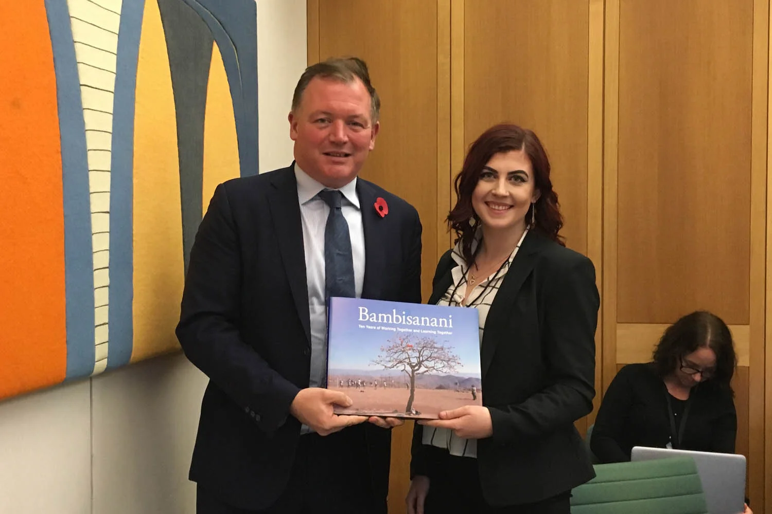 Damian Collins MP with Sylvia Cullen, Year 13