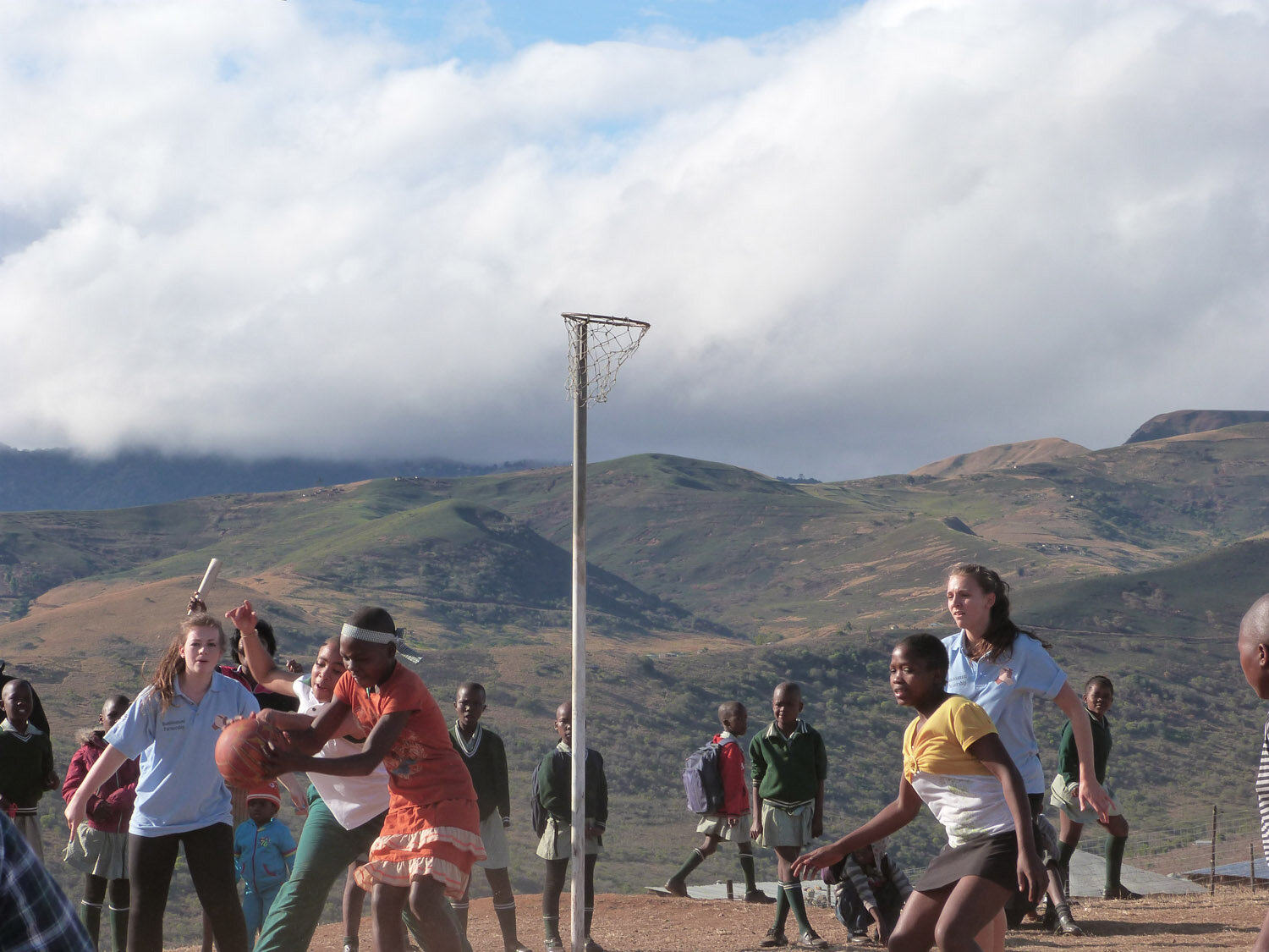 Playing Netball at Mnyakanya High School