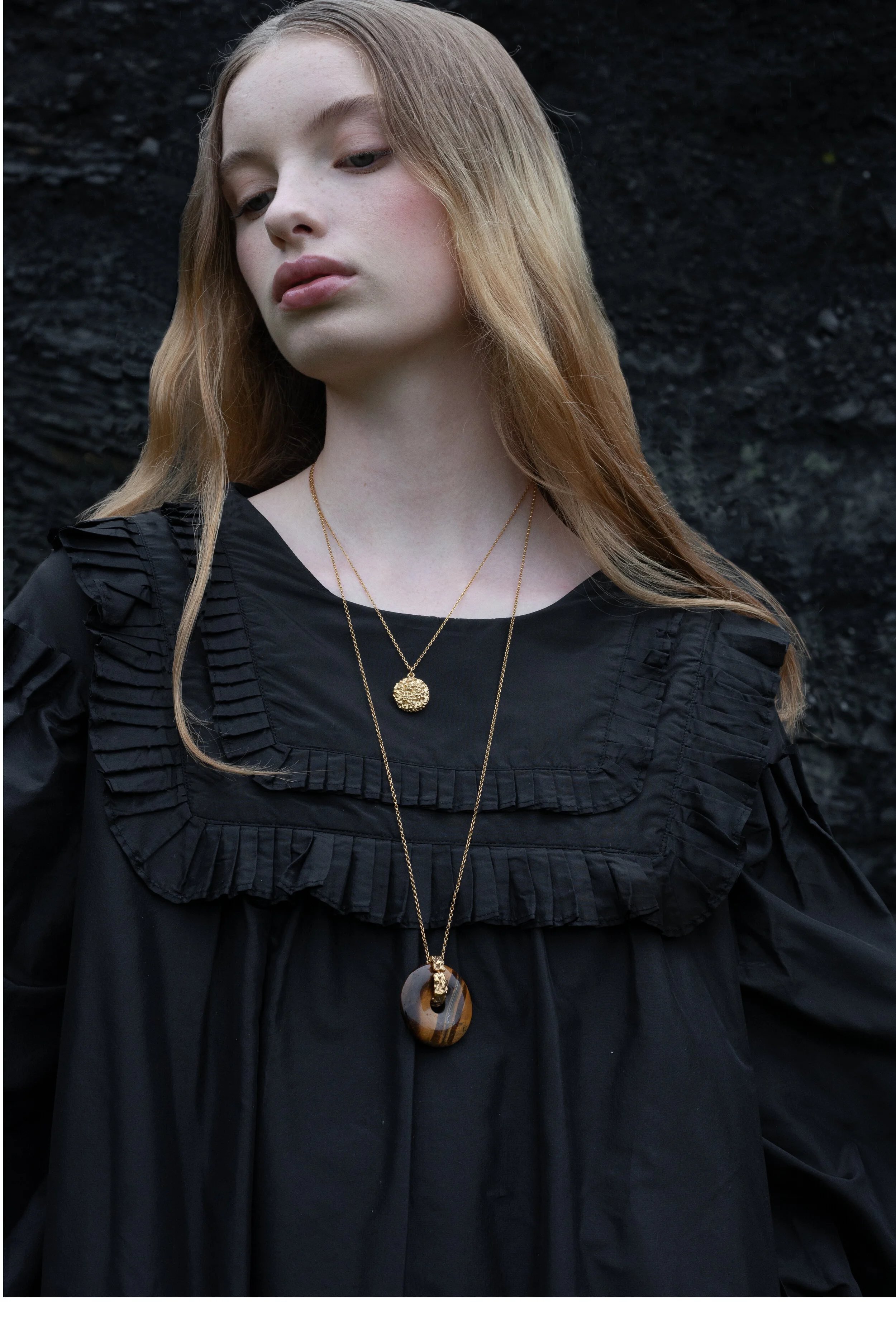 Tiger's Eye Gold Molten Necklace