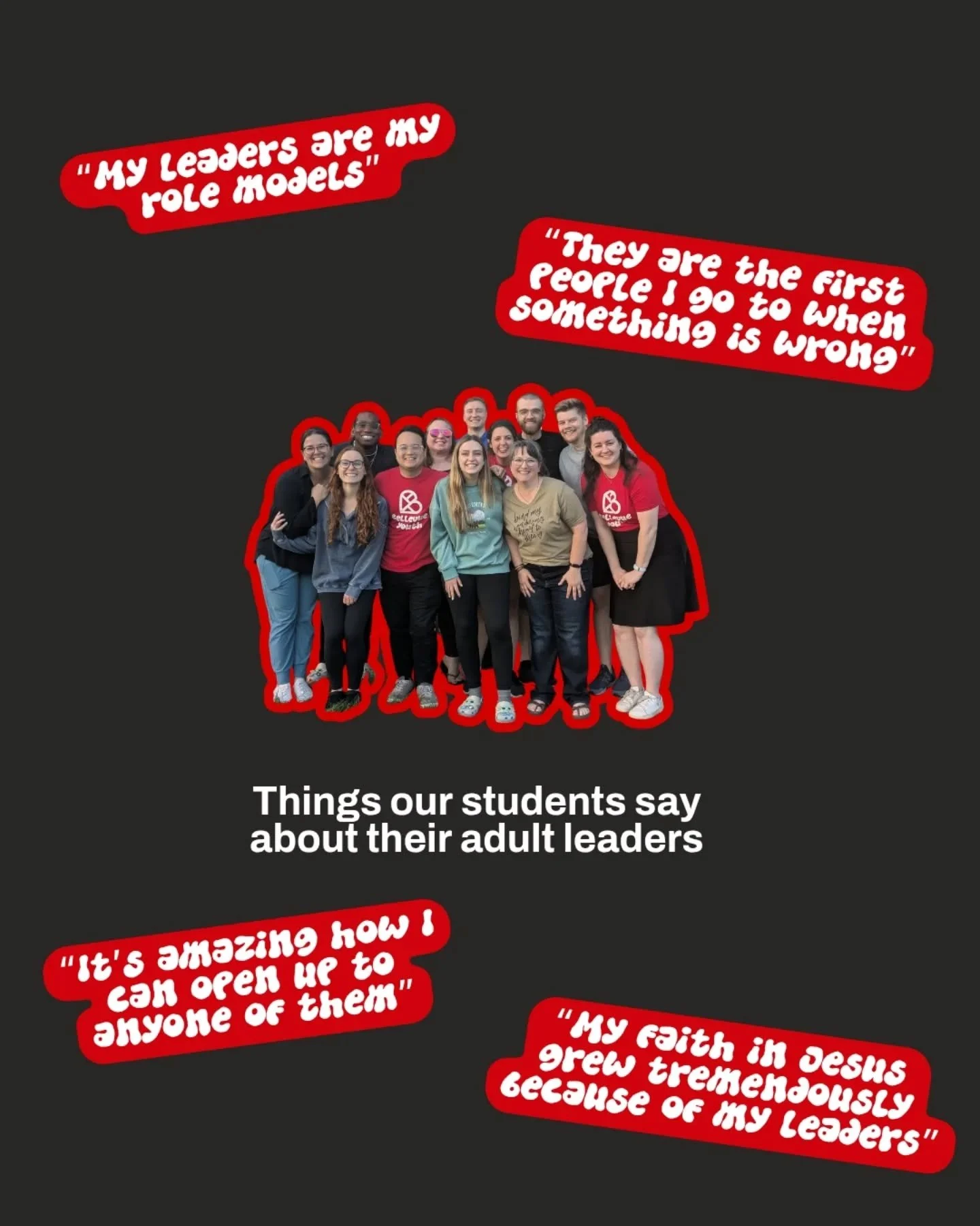 We can all agree that we have the best youth leaders on the whole planet, right? We're all about helping middle schoolers and high schoolers experience Jesus and we need a few more adults to make it happen. 

If you're ready to impact a teenager's fa