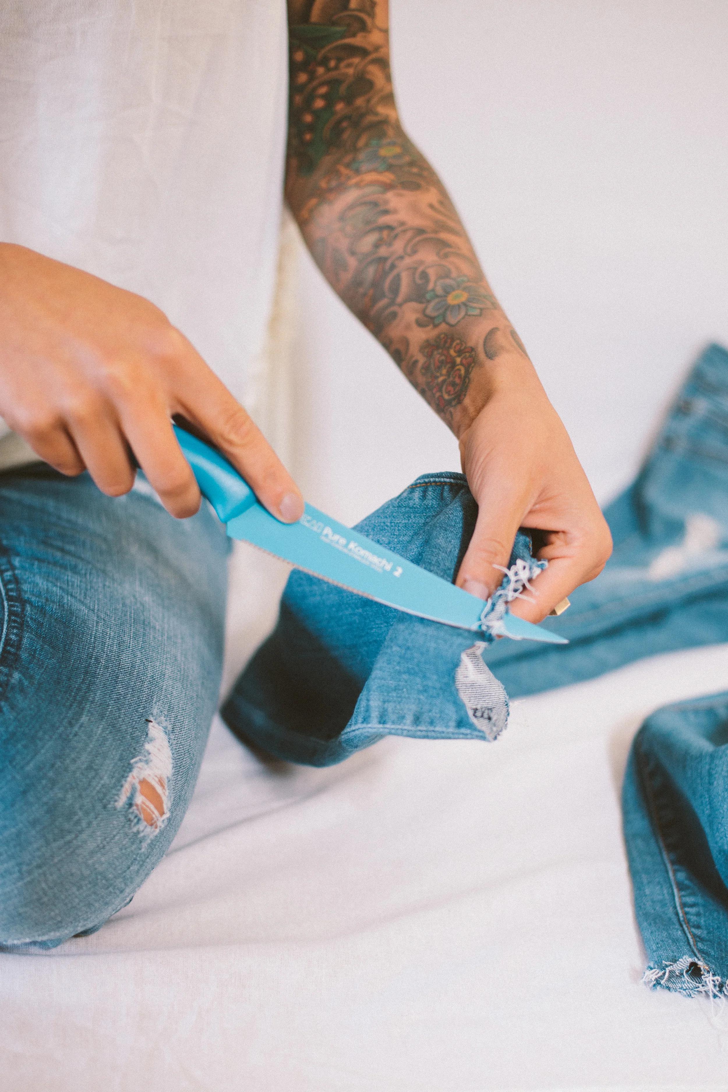 diy cut off ankle jeans