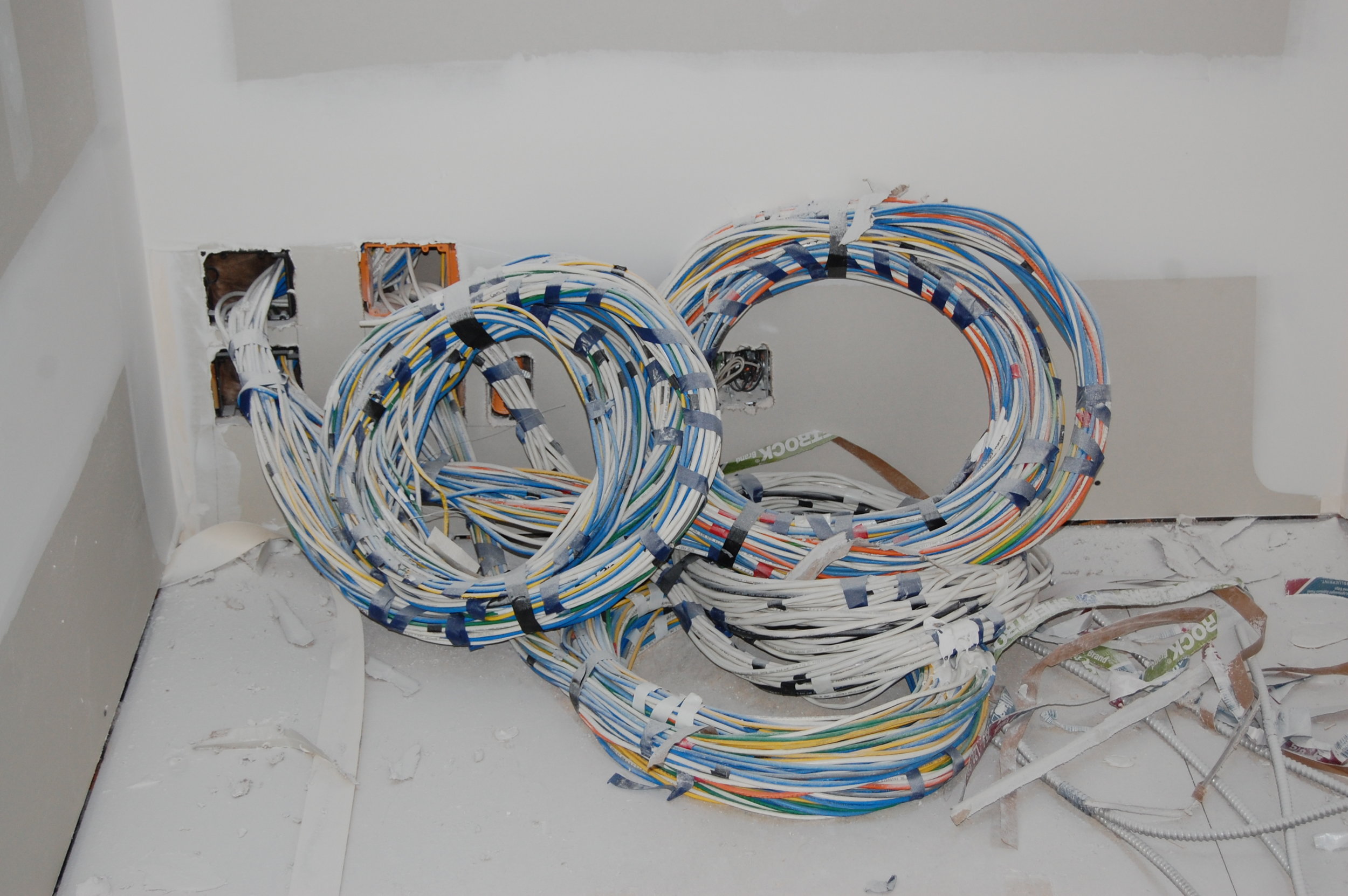 Nope! A mile of wires for all the electronics