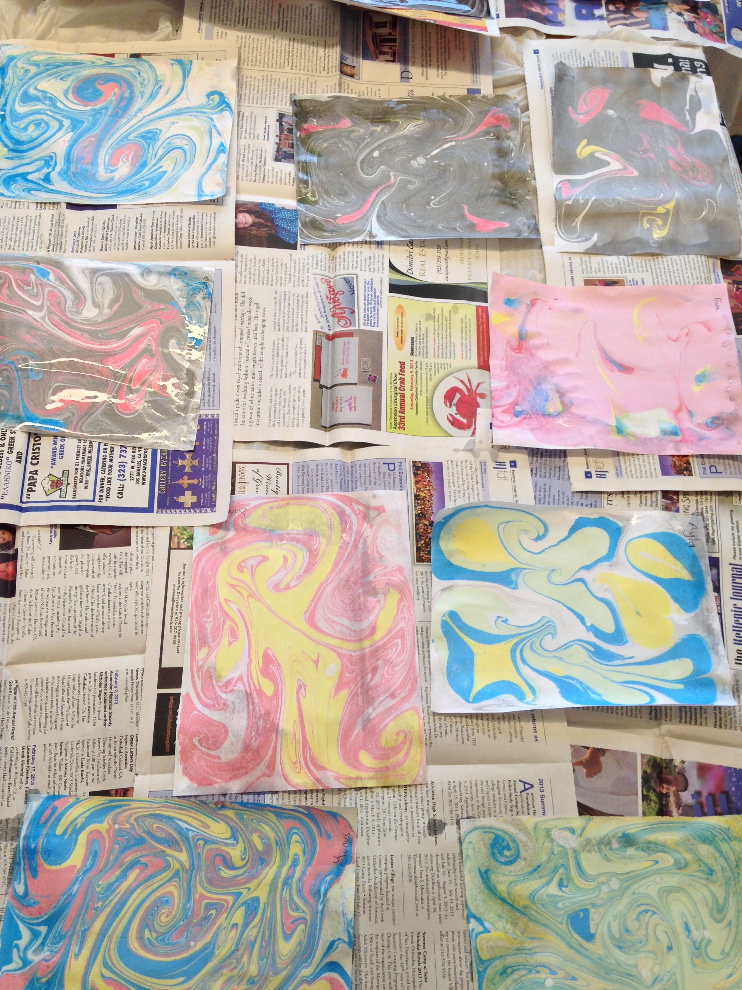 Ebru Artwork ready for our fundraiser