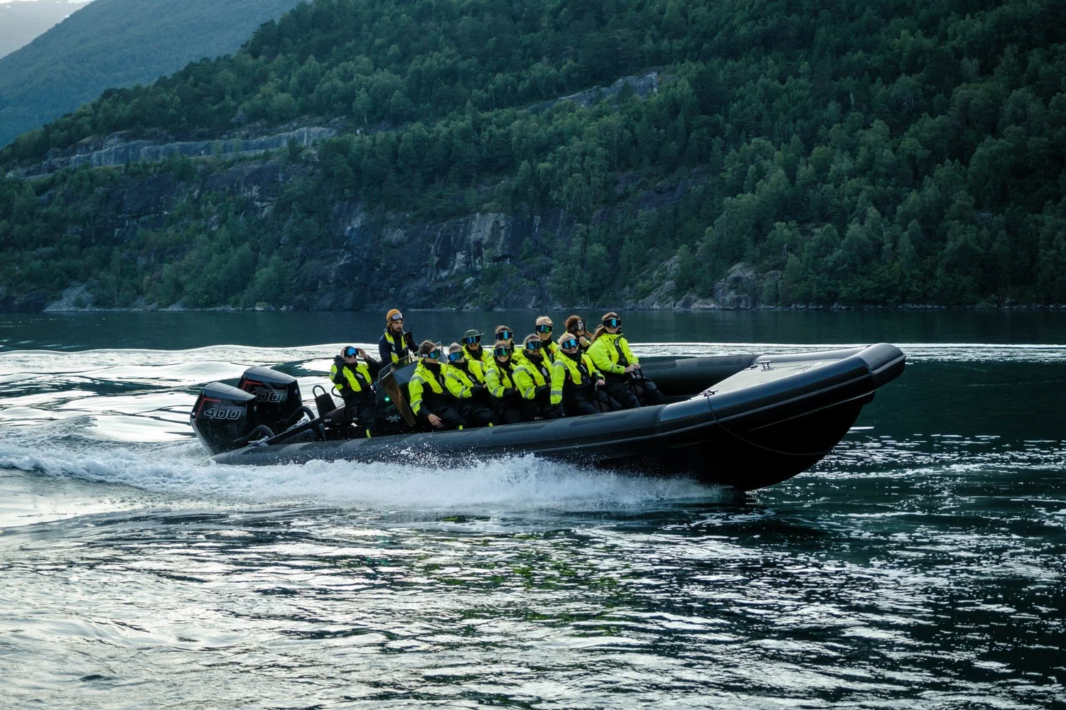 Guests enjoying a fast RIB boat adventure