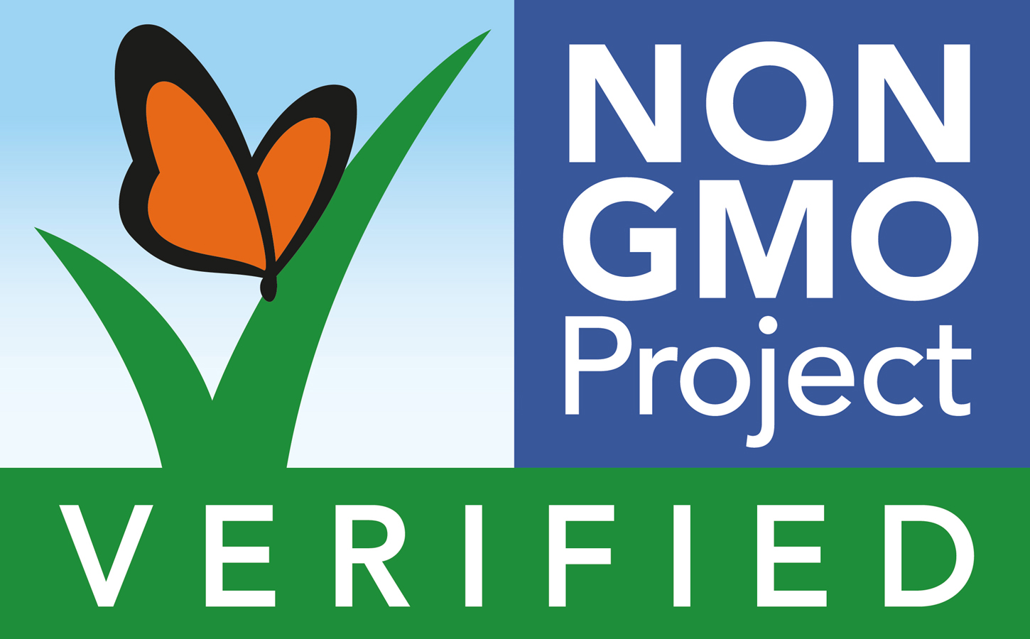 Look for this label to be sure a product is free from GMO's.