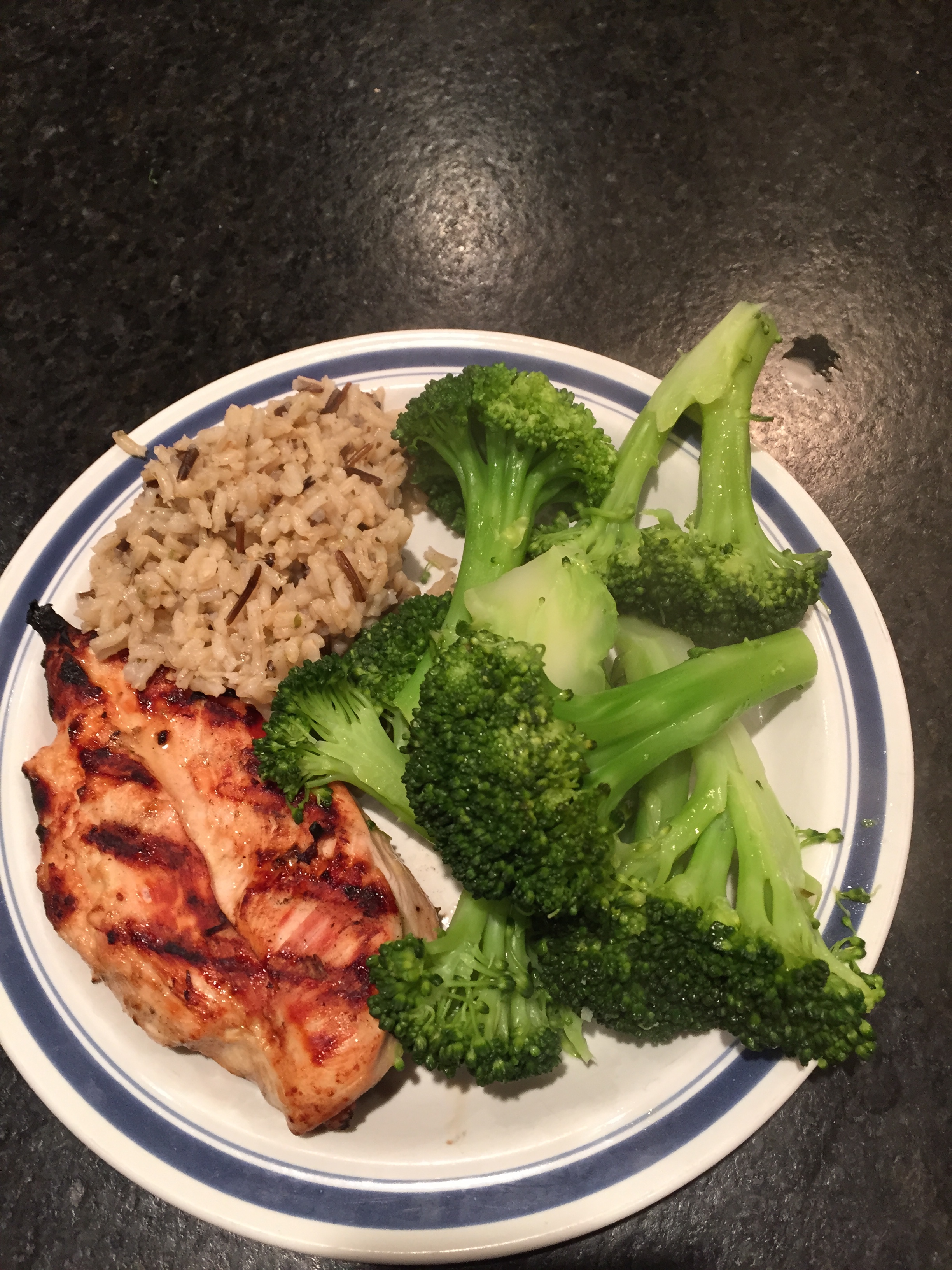 The Best Grilled Chicken! Notice half the plate is veggies! I used organic Smart Chicken which is always tender and juicy!