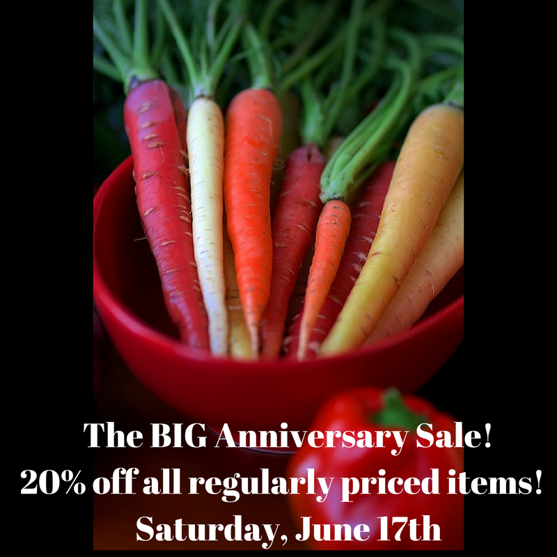 The BIG Anniversary Sale!  20% Off All Regularly Priced Items!