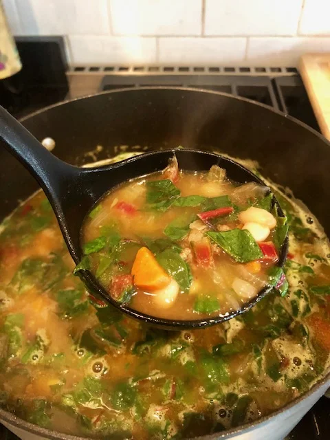 Chard, Sausage, and White Bean Soup!