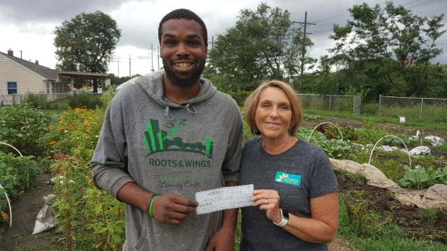 Check delivered to Roots & Wings