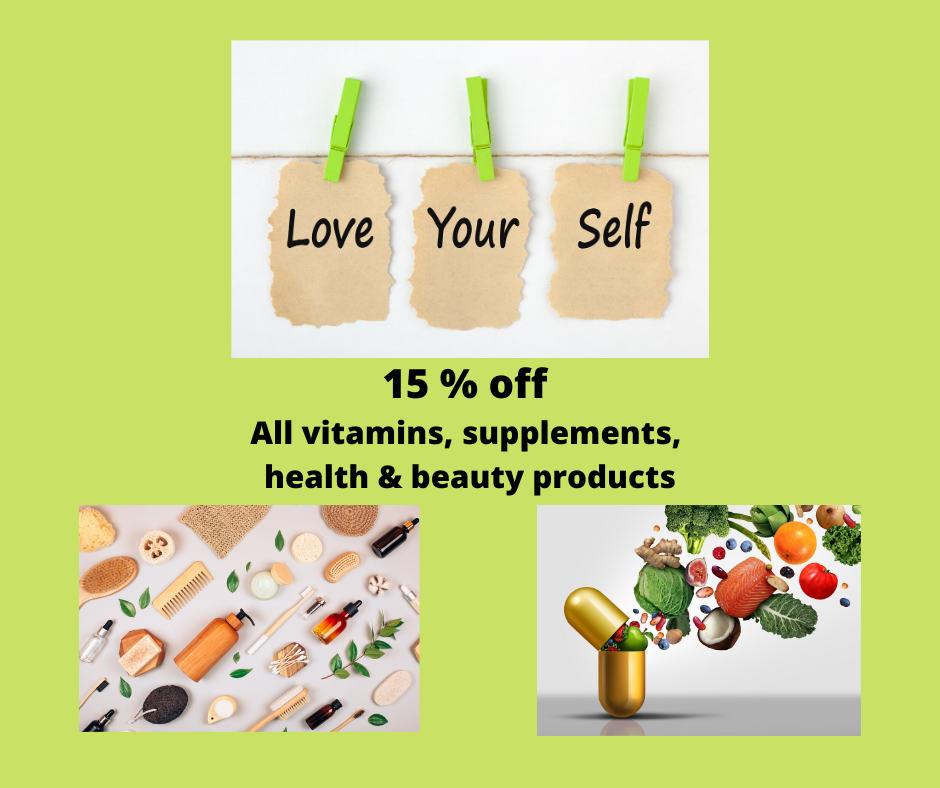 15 Year Anniversary Event - Be Healthy Sale 15% off all health and beauty items