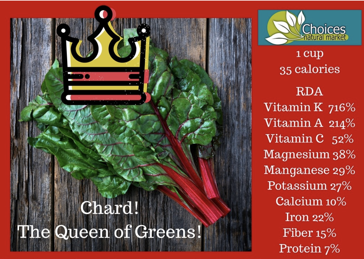 Let's Cook!  Chard, the Queen of Greens