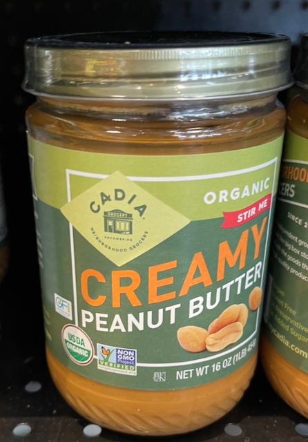 Organic peanut butter $5.99 select varieties