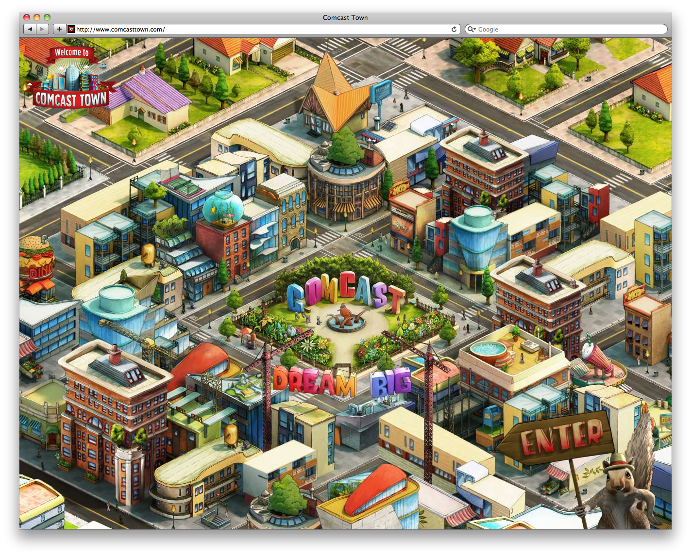 Microsite landing page