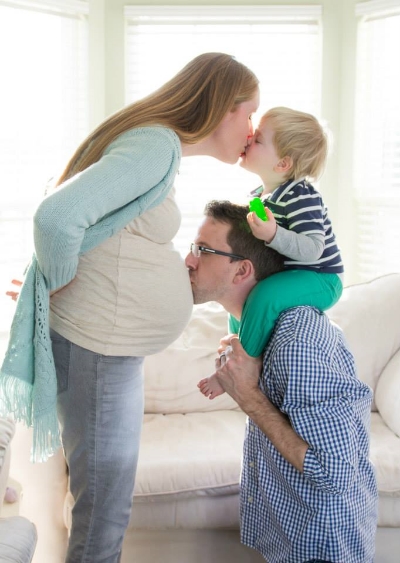 With my wife, toddler, and our now-born twin girls. (Photo:  Little Munchin Photography )