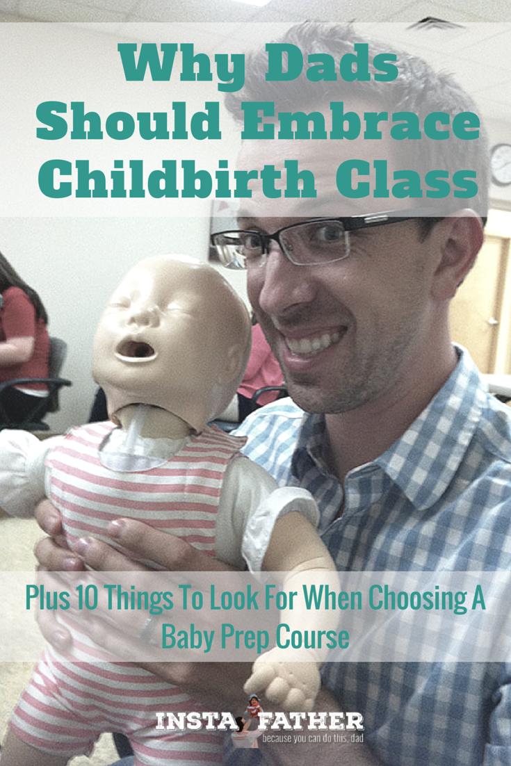 Dads should embrace going to childbirth class! It can be a huge confidence boost. Plus, get 10 tips for choosing the right birth prep class for you and your partner. | instafather.com