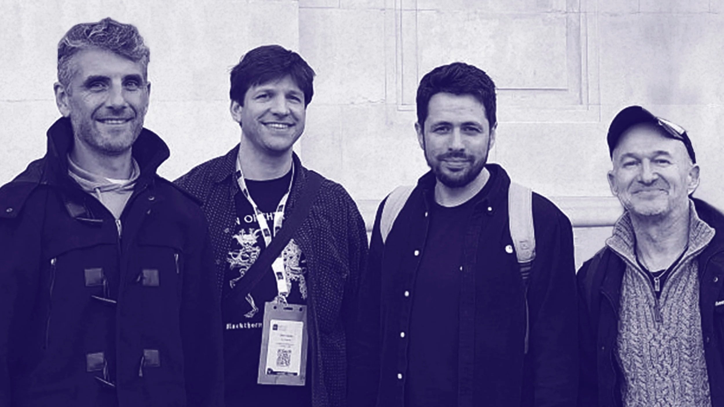 Left to right, Paul (Publisher), Alex (Operations Director), James (Creative Director), Nicky (Head of Marketing)