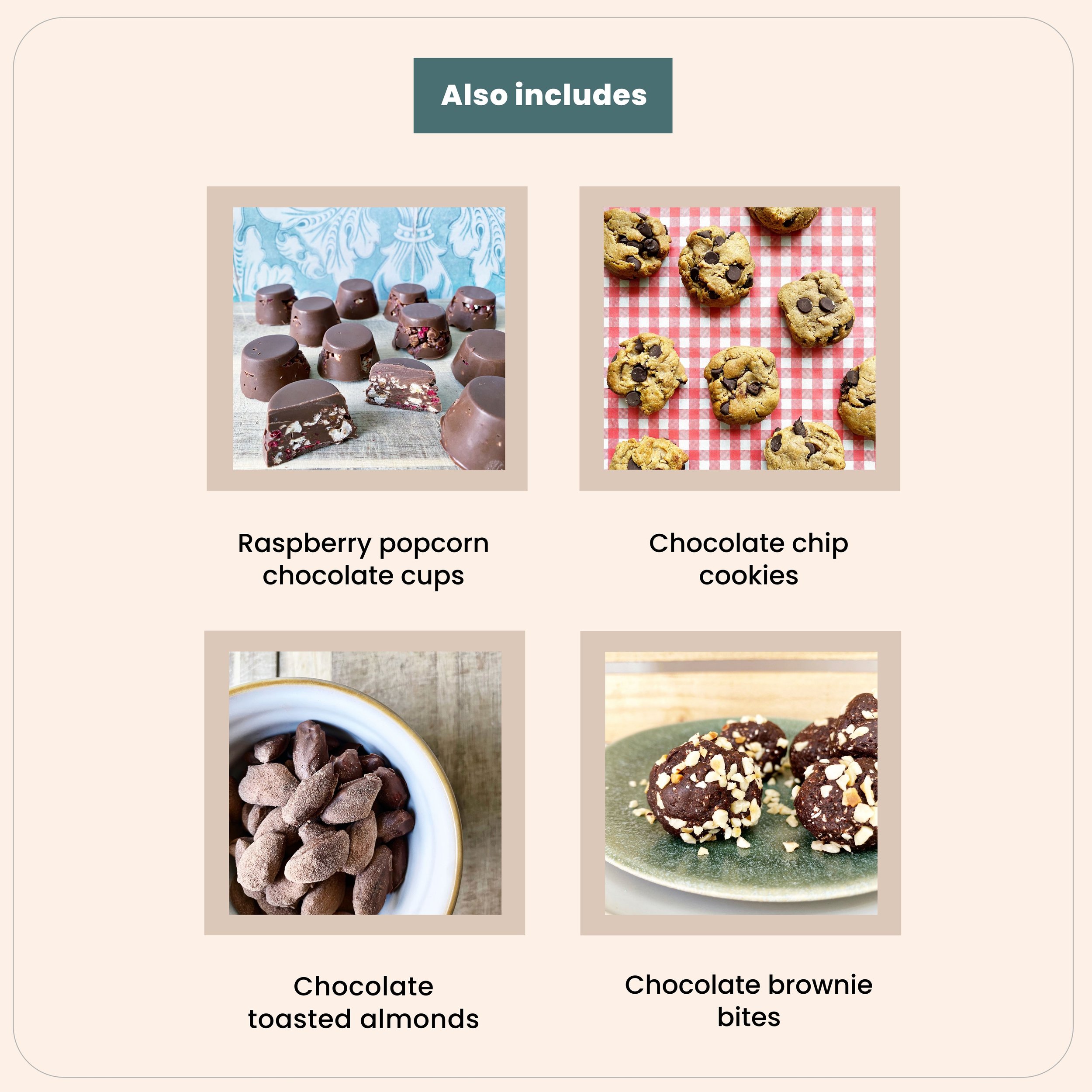 Contents page of Little Plan of Chocolate meal plan showing included recipes