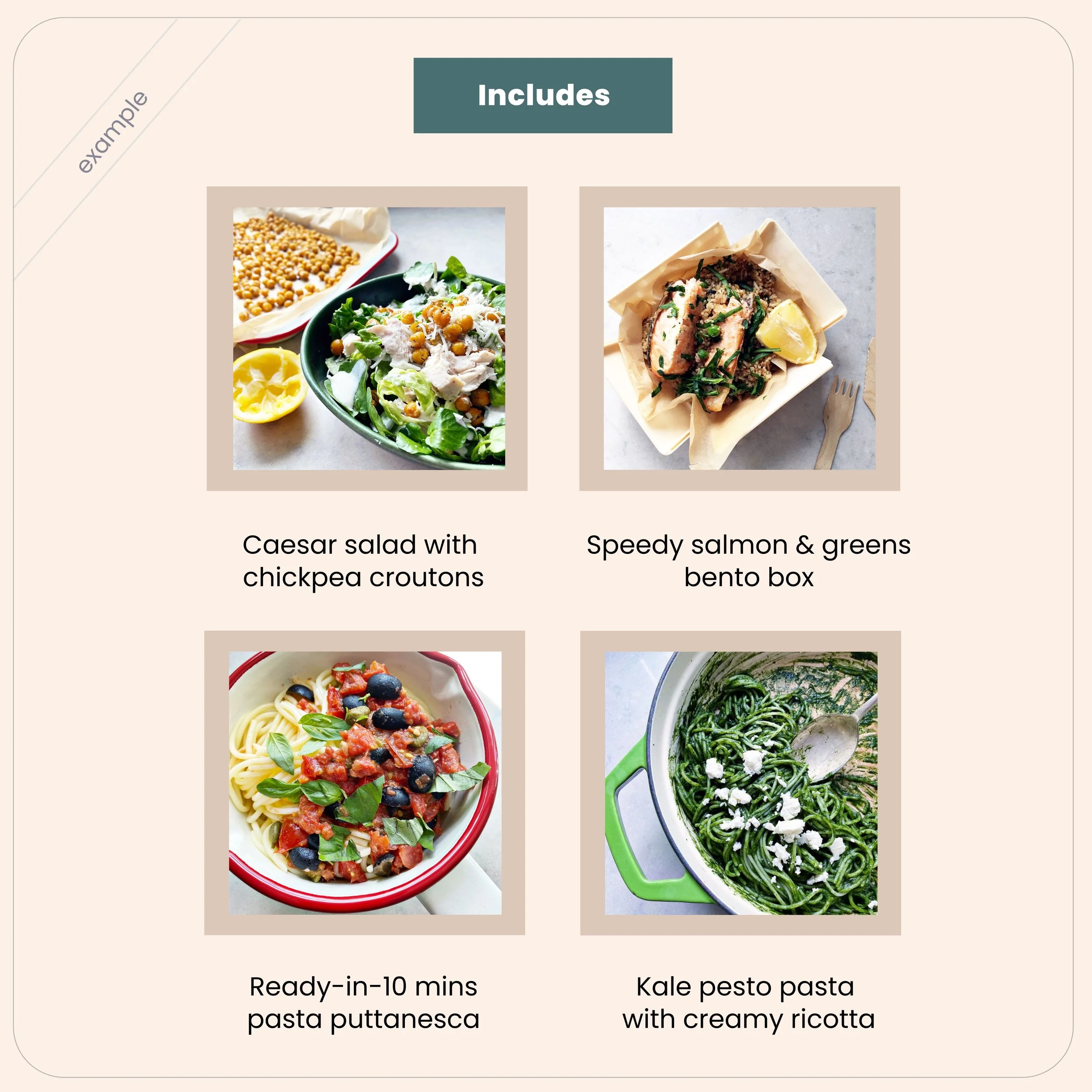 Personalised Dinner Meal Plan Contents | The Oxford Nutritionist