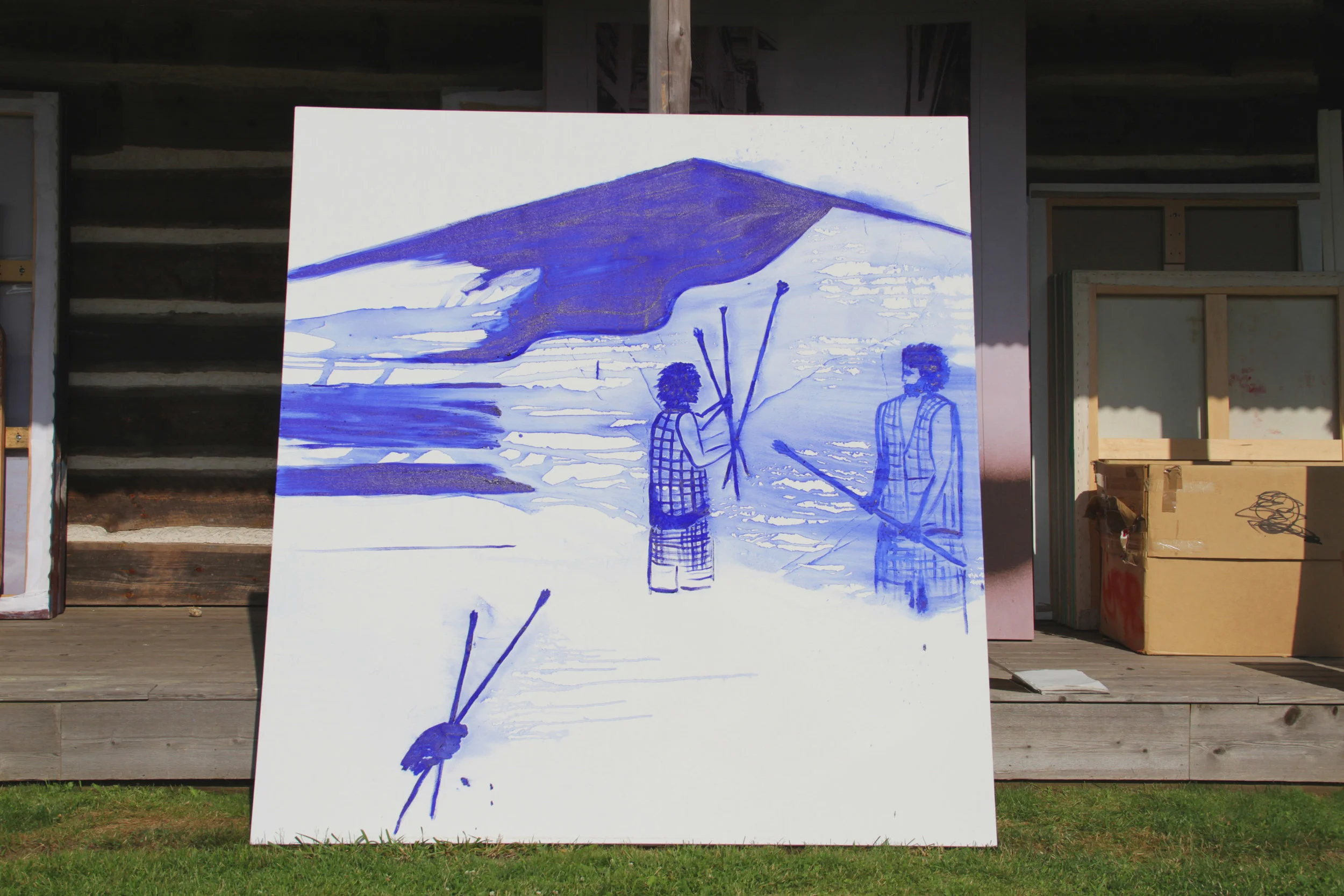 Julian Schnabel in studio