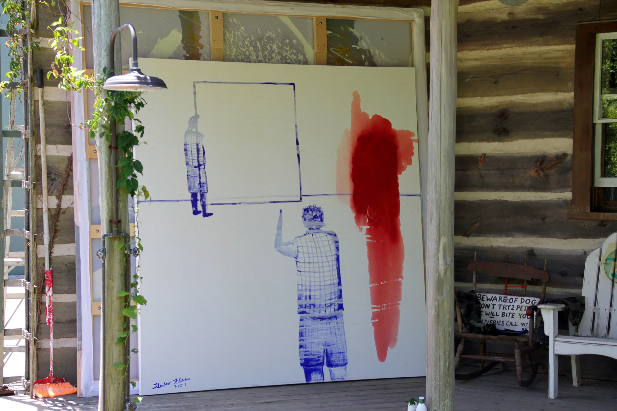 Julian Schnabel in studio