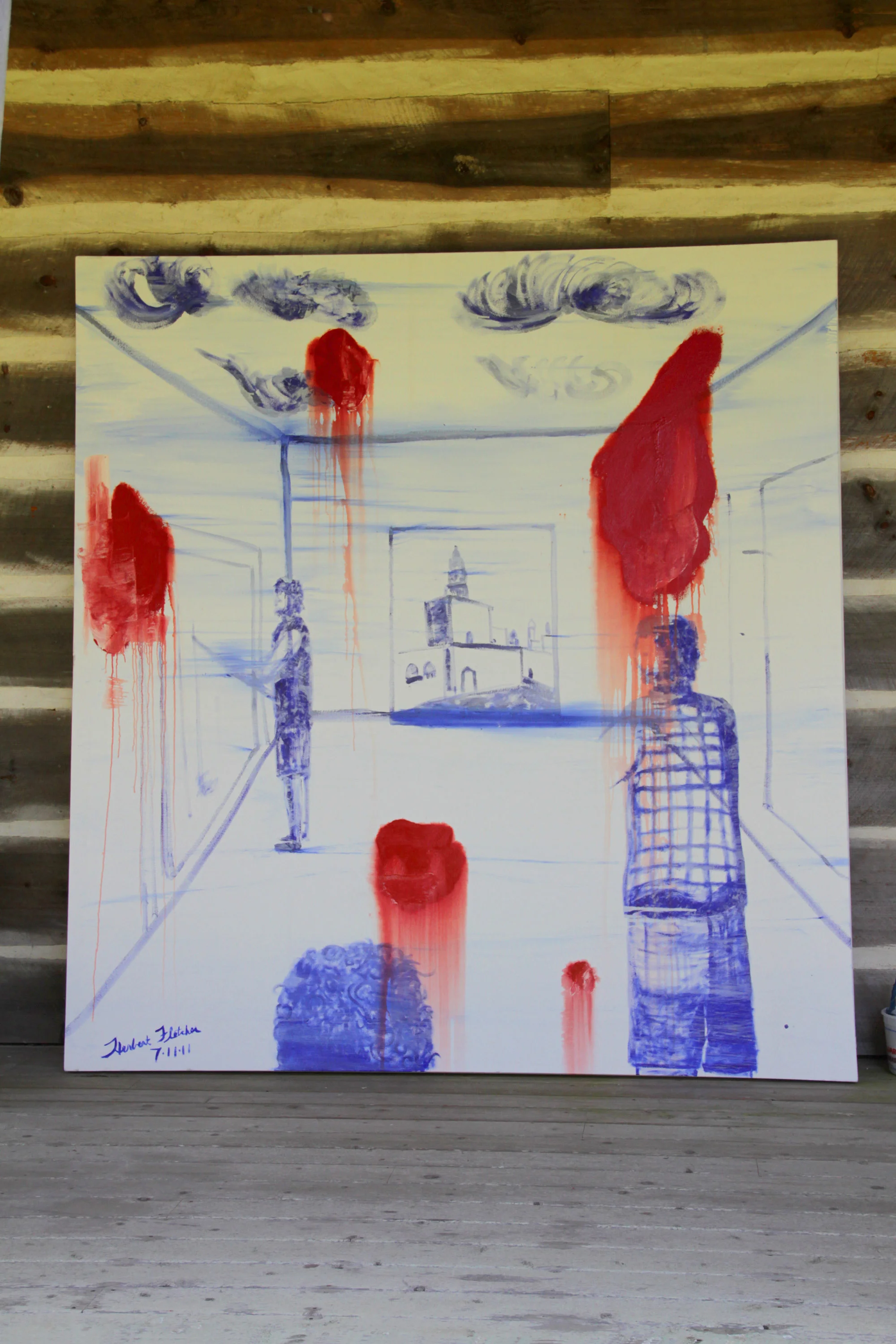Julian Schnabel in studio
