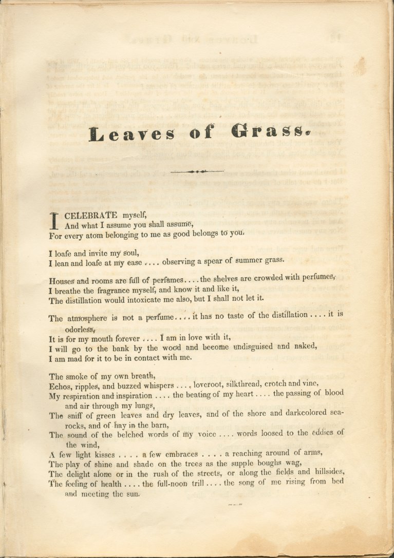 Title and Revision: 1855 (Leaves of Grass)