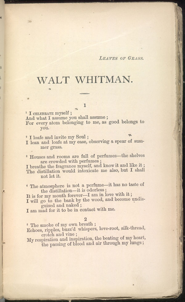 Title and Revision: 1871 (Walt Whitman)